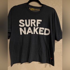Aviator Nation Navy/Gray? Women’s Tee Shirt XL Surf Naked Lightning Bolt Back